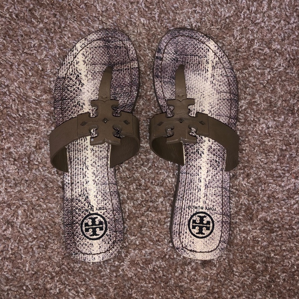 Tory Burch grey sandals